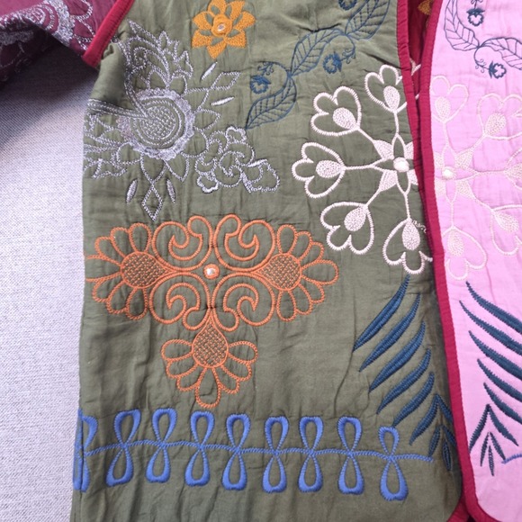 Zara Blogger Oversized Quilted Embroidered Patchwork Kimono Jacket Women's Small - Picture 6 of 14